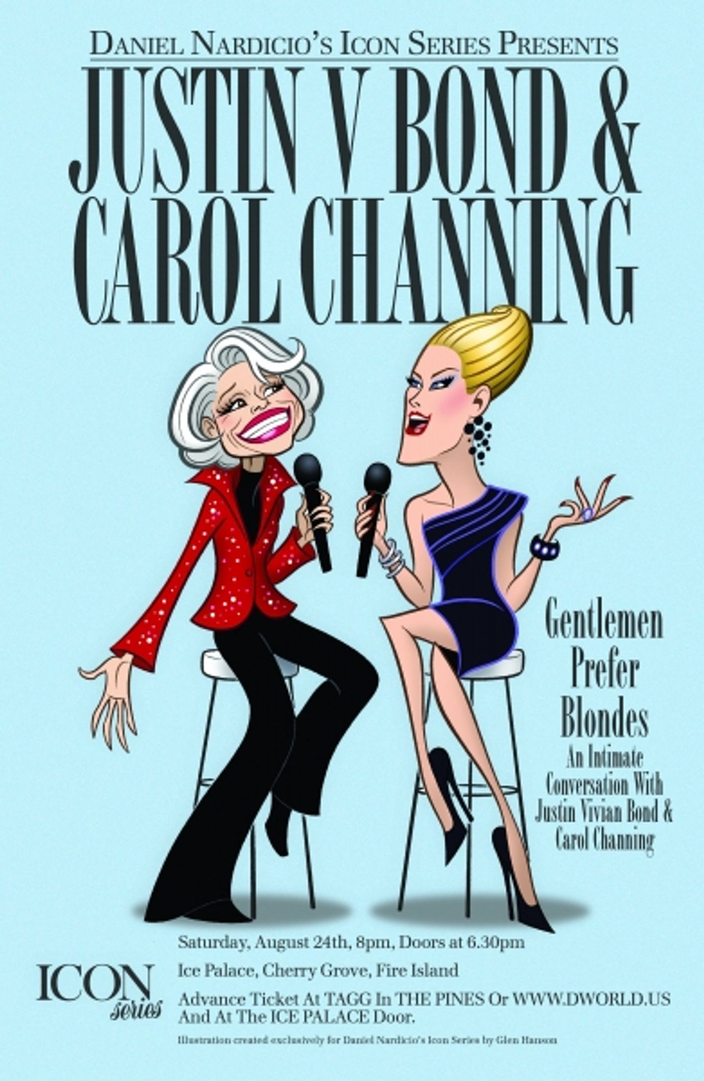 Photo Flash: Illustrator Glen Hanson Creates Art for Fire Island's 2013 Icon Series - Carol Channing, Chita Rivera and More!  Image