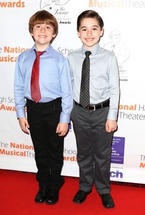 NEWSIES Cast: Nicholas Lampiasi, Joshua Colley Photo
