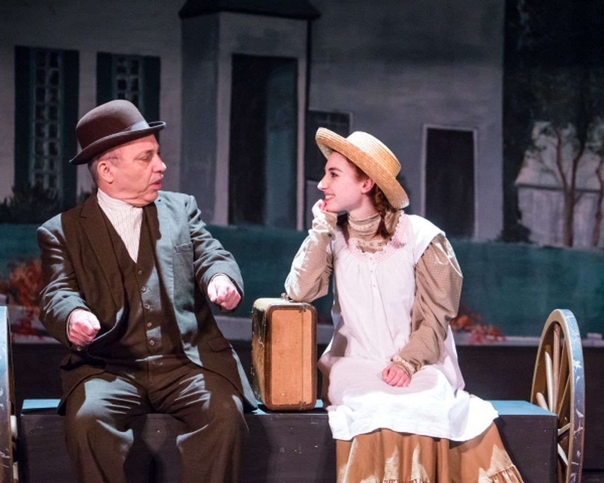 Jeff Rossman as Matthew Cuthbert and Emma Nissenbaum as Anne Shirley at 