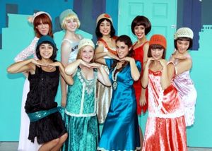 Back Row: Micah Lambert (Miss Dorothy Brown), Kelsey Chaykowski (Rita), Annie Ortiz ( Photo