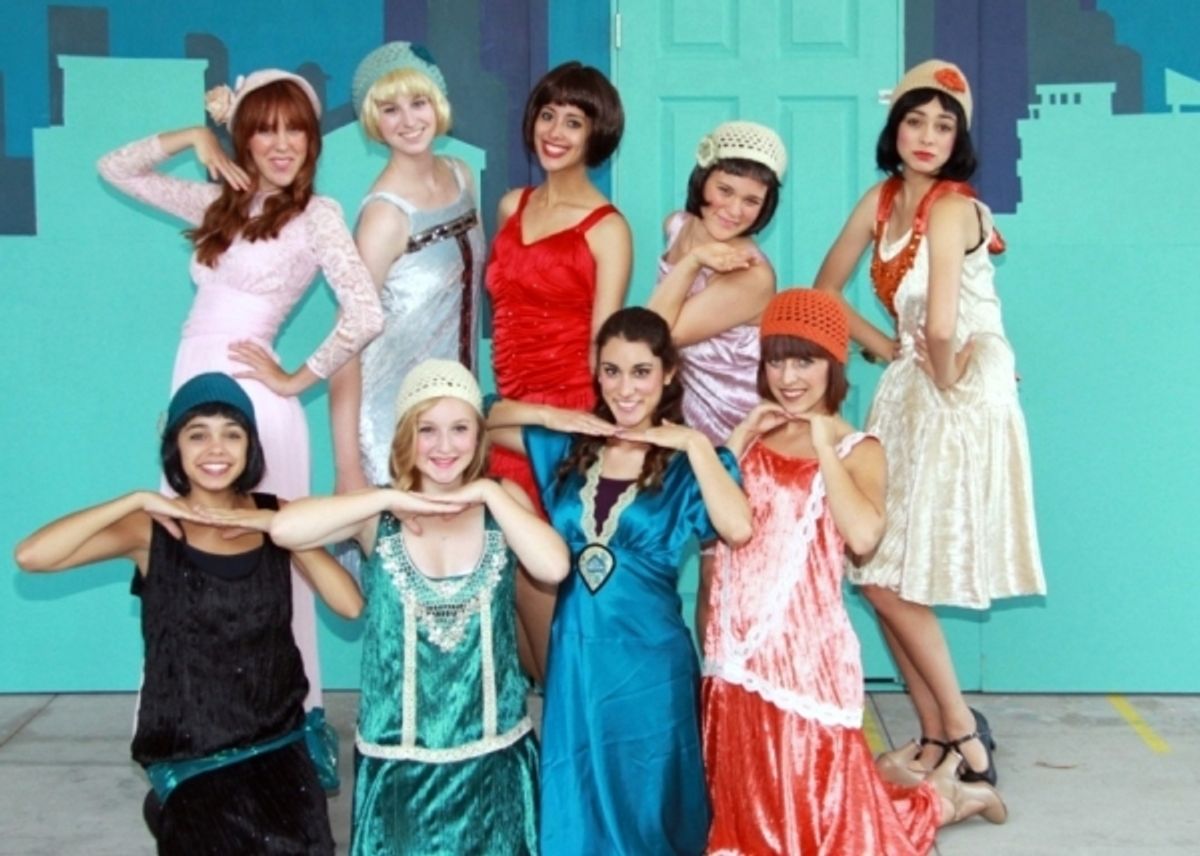 Back Row: Micah Lambert (Miss Dorothy Brown), Kelsey Chaykowski (Rita),  Kayla Atkinson (Millie Dillmount), DeAna Abinante (Ruth), Annie Ortiz (Cora) Front Row: Kayla Oritz (Lucille), Abigail Cash (Alice), Rebeca Abinante (Miss Dorothy Brown), Kelsey Simo at 