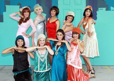 Back Row: Micah Lambert (Miss Dorothy Brown), Kelsey Chaykowski (Rita),  Kayla Atkins Photo