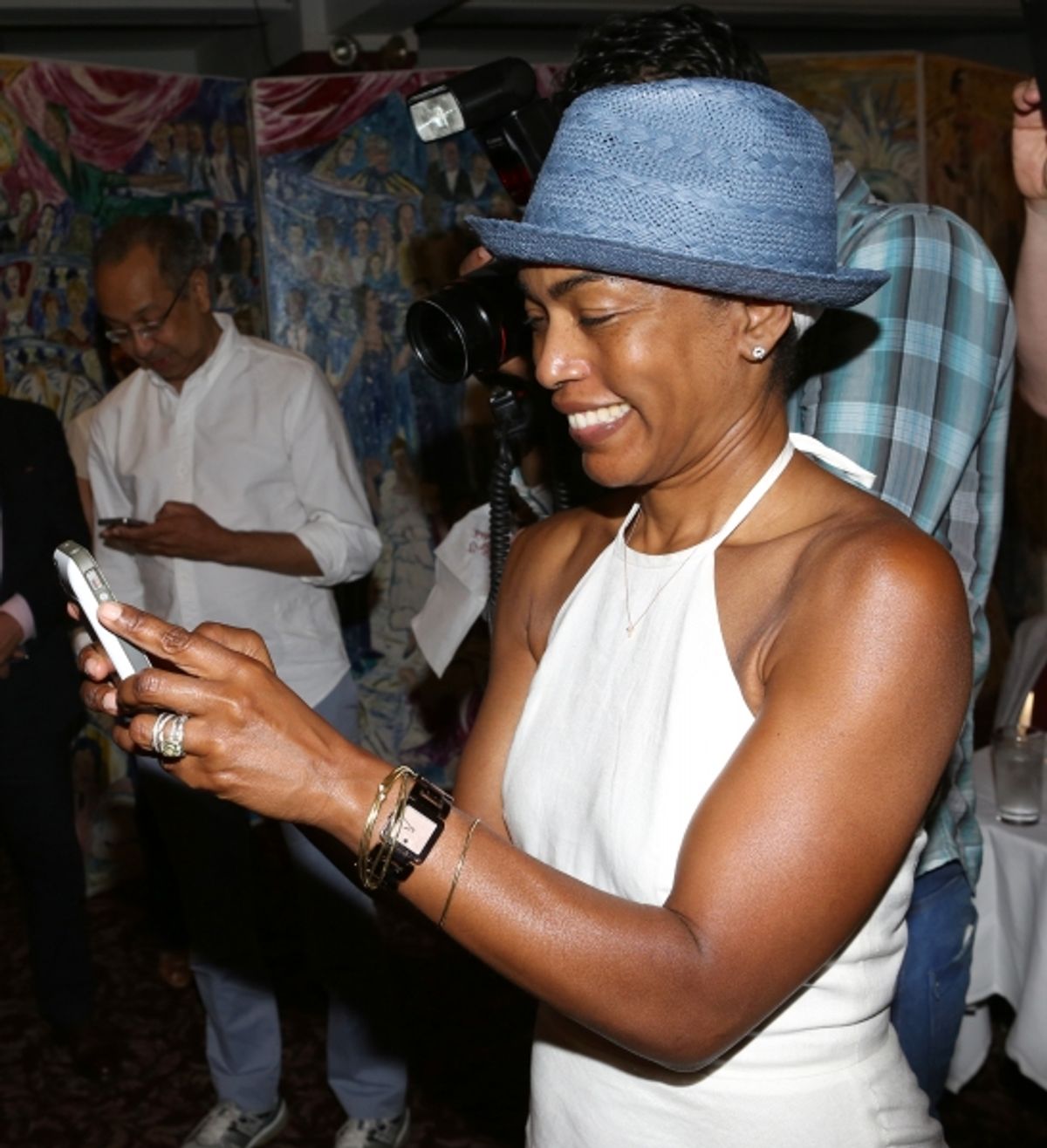 Angela Bassett records the moment at 
