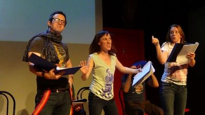 Guy Olivieri as Jessica Fletcher, Kathy Searle as Detective, Patti Goettlicher as Bad Photo