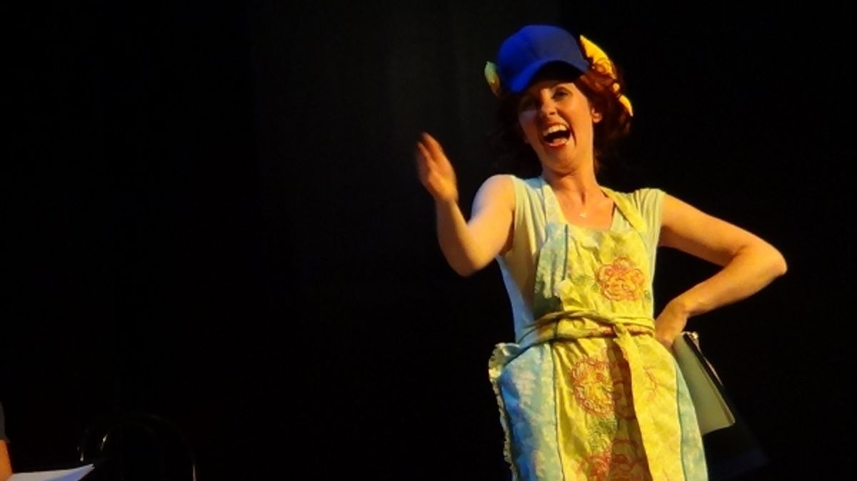 Kathy Searle as Mrs Garrett at 