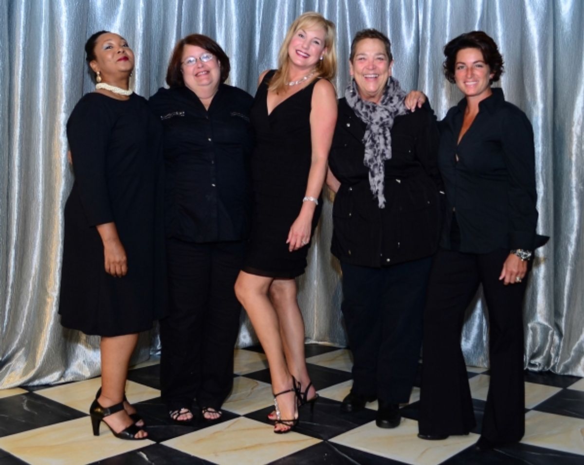 Milicent Wright , Lori Raffel, Cindy Phillips, Gayle Steigerwald and Sara Reimen at 