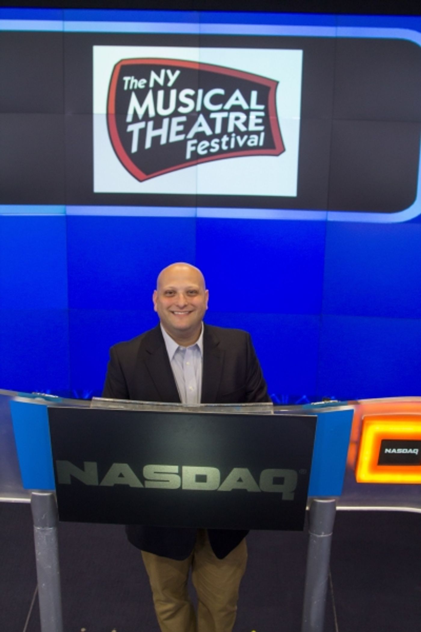 Photo Flash: Isaac Robert Hurwitz and NYMF Ring NASDAQ Closing Bell  Image
