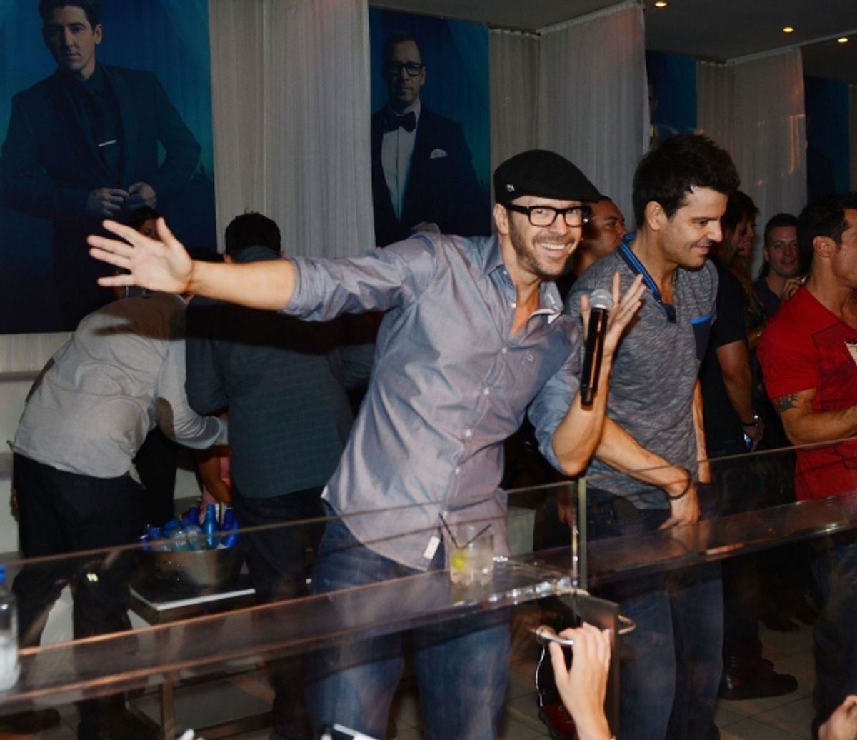 Donnie Wahlberg and Jordan Knight at 