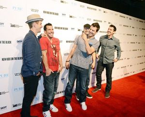 New Kids On The Block: Joey McIntyre, Danny Wood, Jordan Knight, Donnie Wahlberg, and Photo