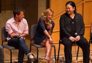Benj Pasek, Amanda Green, Stafford Arima Photo