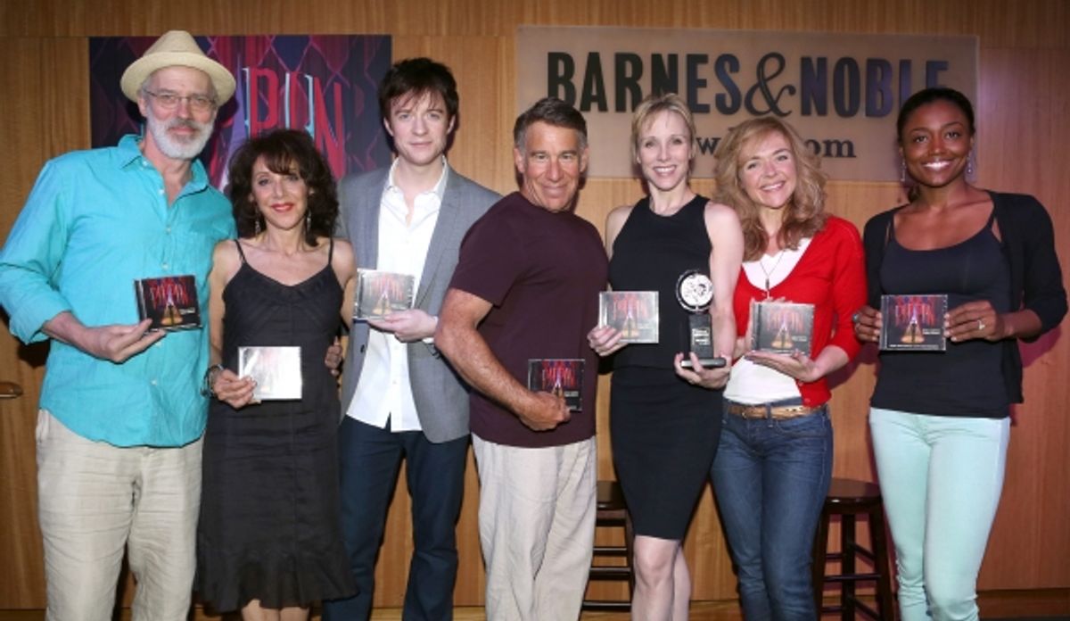 Terrence Mann, Andrea Martin, Matthew James Thomas, Composer Stephen Schwartz, Charlotte d'Amboise, Rachel Bay Jones and Patina Miller at 