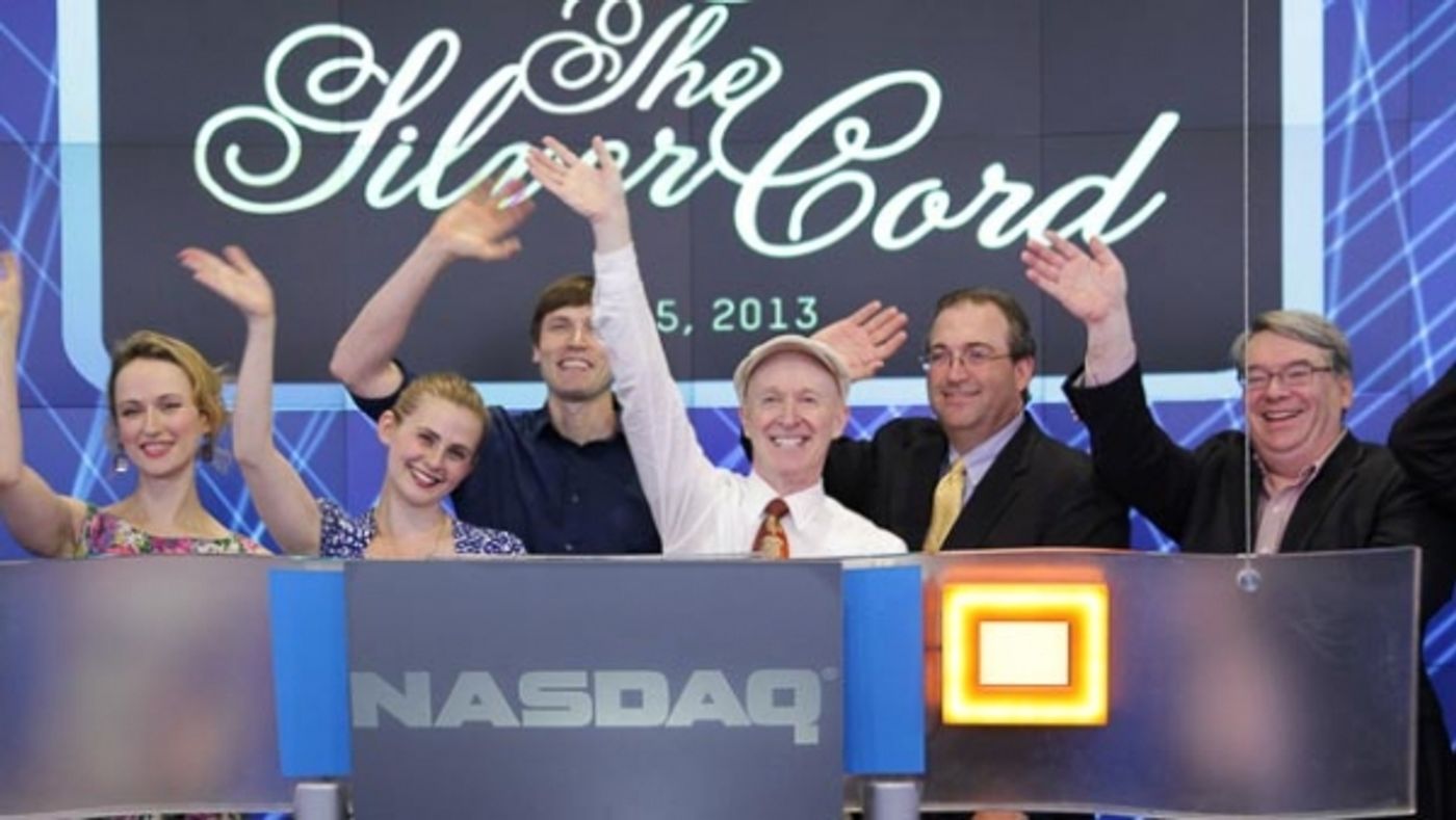 Photo Flash: Cast of THE SILVER CORD Rings NASDAQ Closing Bell Image