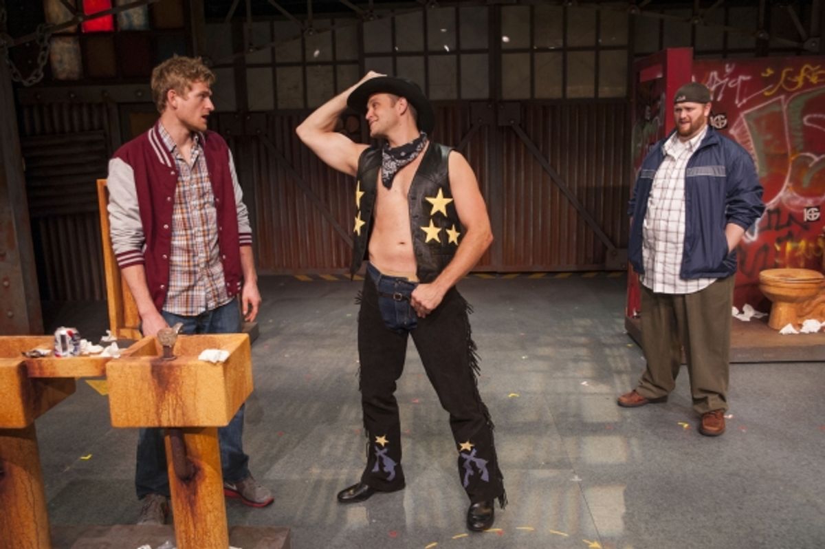 Ainsley Emrys as Jerry Lukowski, Jeff Brooks as Keno Walsh and Jason Sofge as Dave Bukatinsky at 