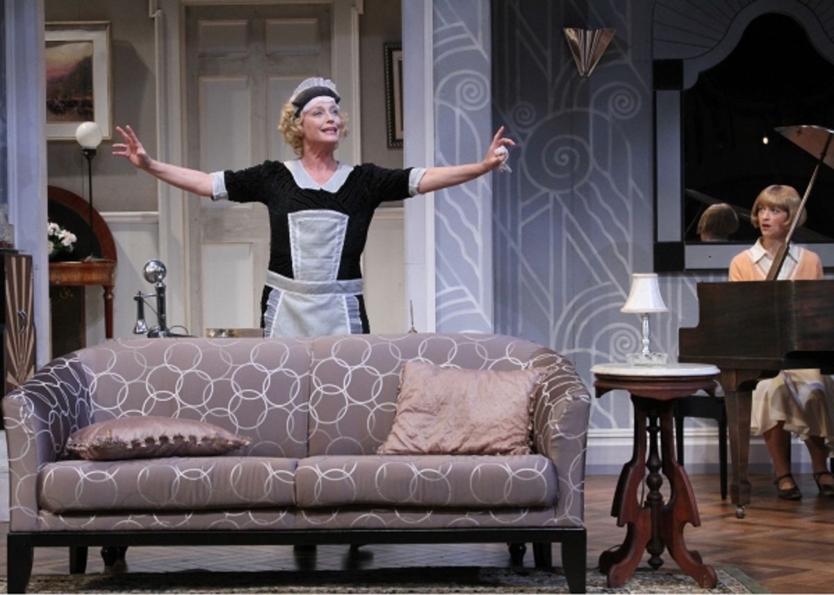 Allison Mackie plays Saunders, the maid who knows everything. at 