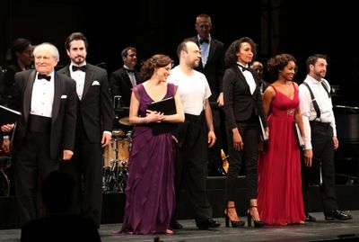 David Margulies, Matthew Saldivar, Judy Kuhn, Eisa Davis, Anika Noni Rose and Raul Es Photo