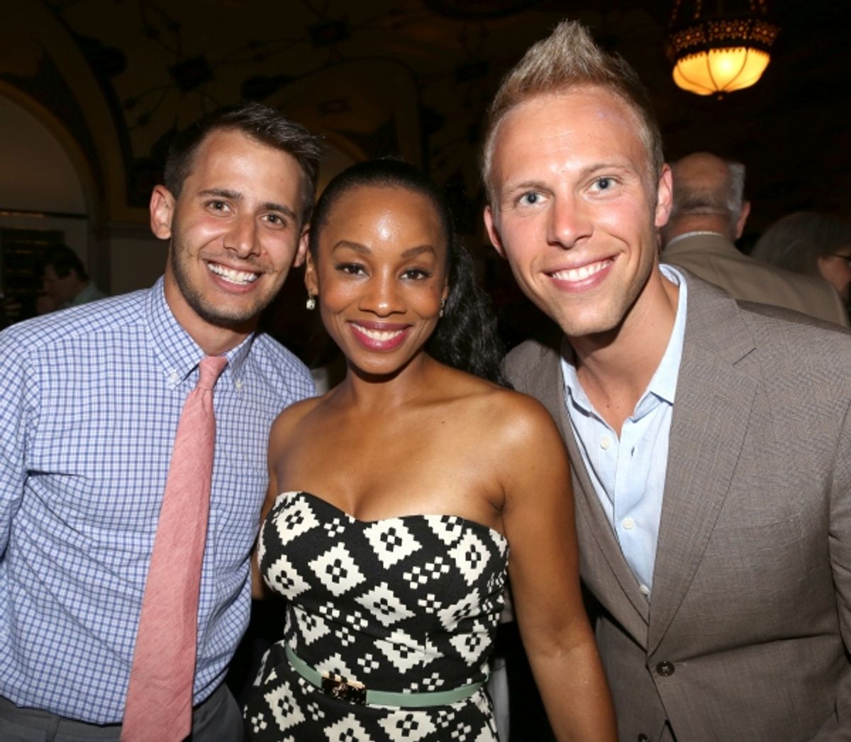 Benj Pasek, Anika Noni Rose and Justin Paul  at 