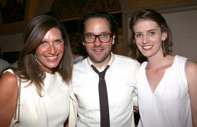 Stacey Mindich, Sam Gold and wife Amy Herzog Photo
