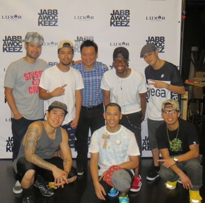 Rex Lee and the Jabbawockeez (Photo Credit: Jabbawockeez) Photo
