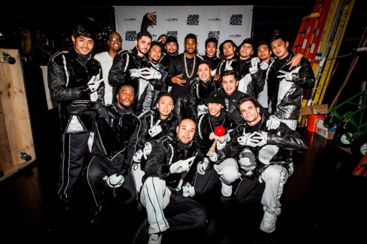 Usher with the Jabbawockeez (Photo Credit: Joshua Jose) at 