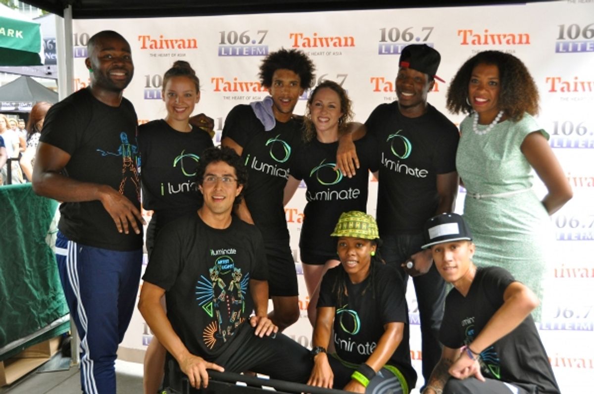 Helen Little and The cast of Iluminate Artist of Light at 