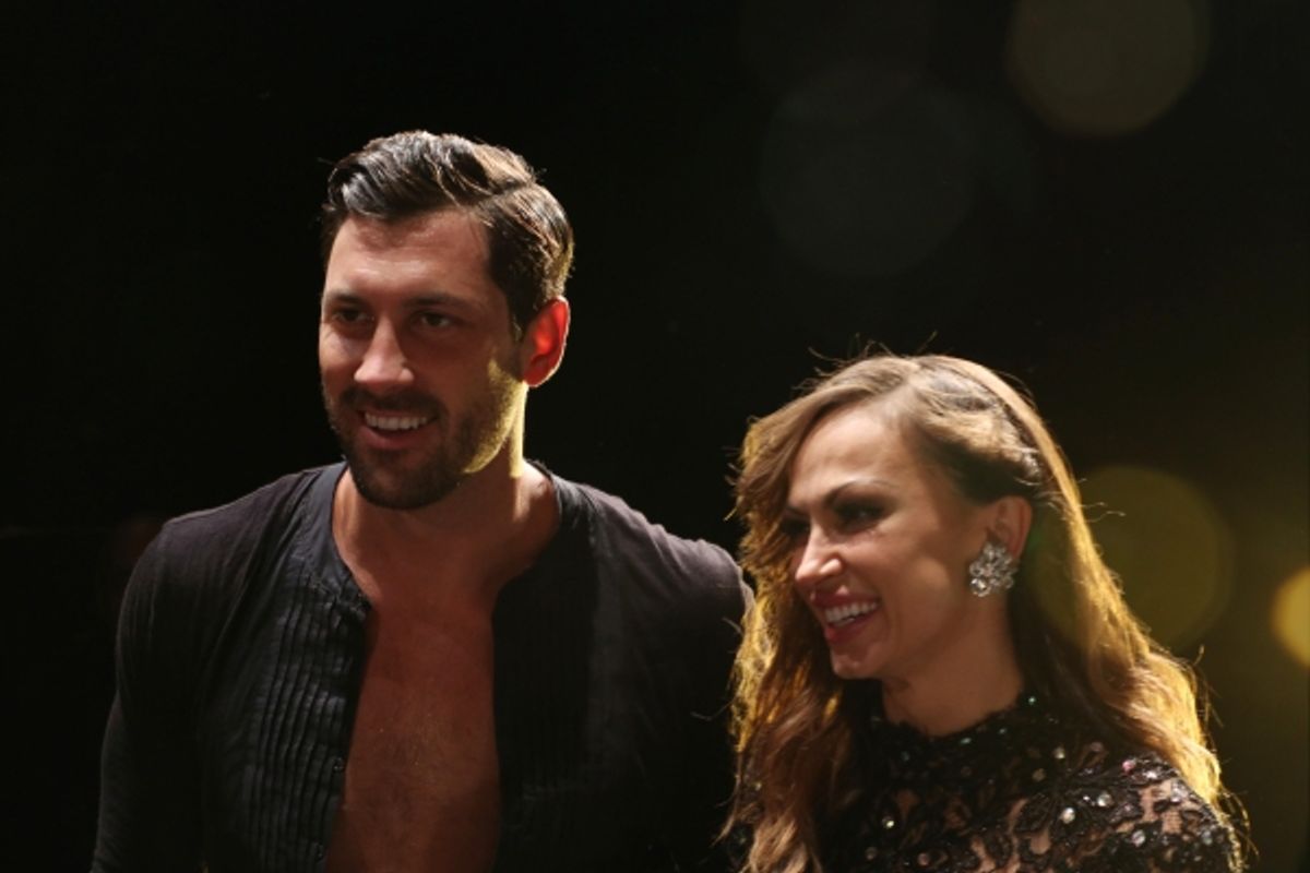 Maksim Chmerkovskiy and Karina Smirnoff at 