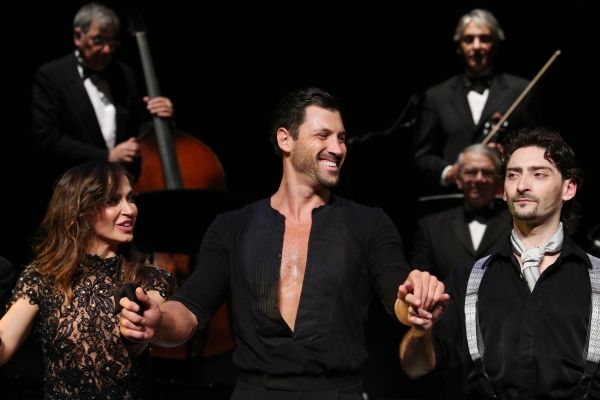Maksim Chmerkovskiy and Karina Smirnoff with Juan Paulo Horvath  Photo
