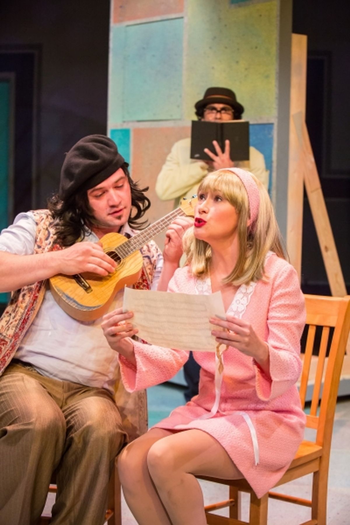 Sam Dinkowitz (Hortensio), Peter Platt (Lucentio), Foss Curtis (Bianca) at 