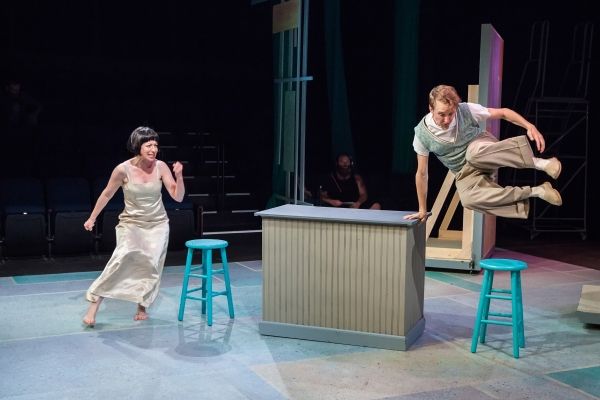 Maureen Porter (Kate) & Nikolas Hoback (Grumio) Photo