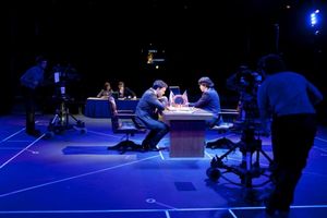Hadley Fraser as Garry Kasparov and Kenneth Lee as Feng-Hsiung Hsu @ BroadwayWorld Hadley Fraser as Garry Kasparov and Kenneth Lee as Feng-Hsiung Hsu Photo