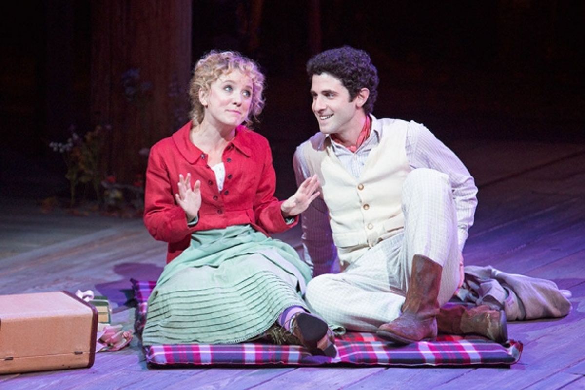 Winslow Corbett as Hermia and Adam Gerber as Lysander  at 