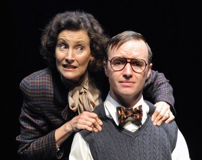 Nesba Crenshaw as Ms. Biddulph and Jay Dunn as Duckett
 Photo