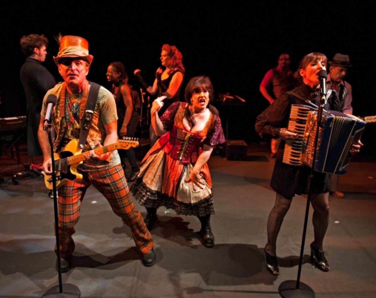 Steve McWilliams (The Barker), Gillian Shelly (The Gypsy), Debra Buonaccorsi (Charlotte Bronte) at 