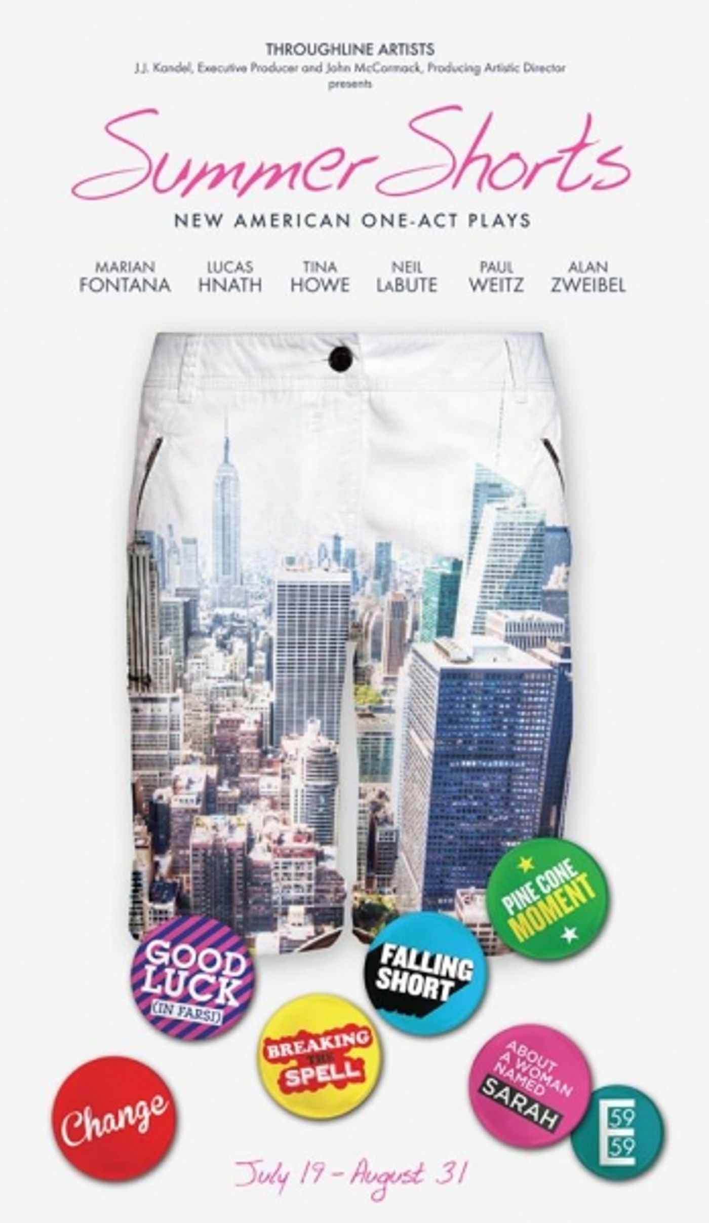 Photo Flash: First Look at the Summer Shorts Poster - LaBute, Fontana & More! Image