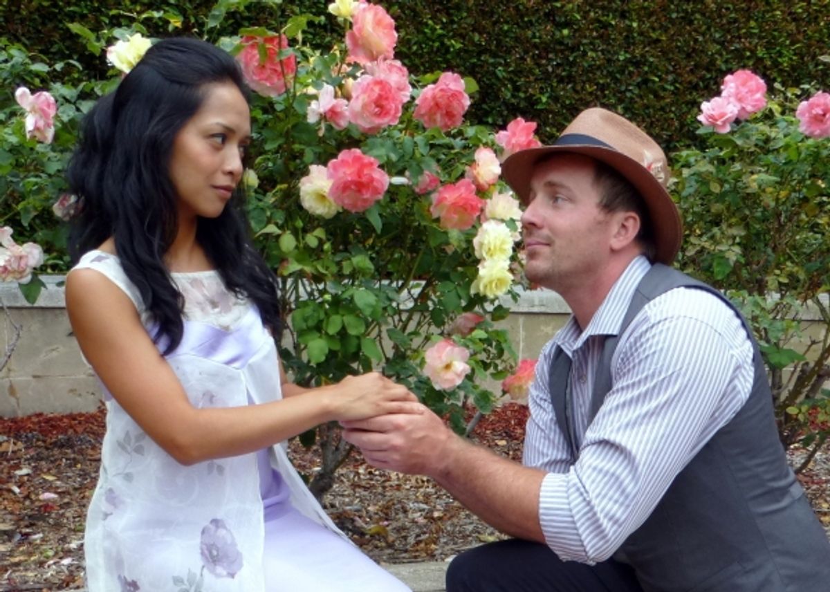 Amielynn Abellera as Lady Windermere, Brian Slaten as Lord Darlington. at 