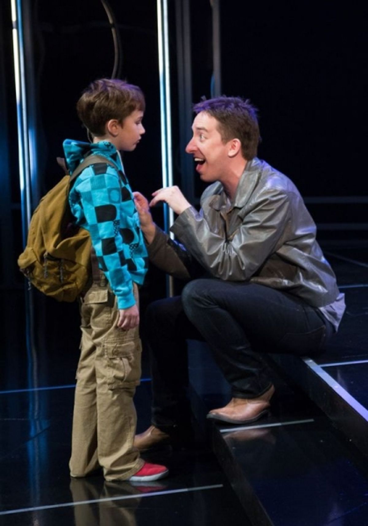 Jesse (Holden Brown, left) gets a few lessons on life and love from Evan (James Gardiner)  at 