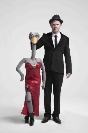 Hilary the Ostrich and and Conrad Koch Photo
