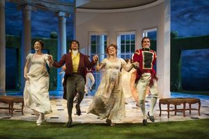 Christine Weber (Jane Bennet), Juan Rivera Lebron, Aeysha Kinnunen (Lydia Bennet) and Emanuel Ardeleanu @ BroadwayWorld Christine Weber (Jane Bennet), Juan Rivera Lebron, Aeysha Kinnunen (Lydia Bennet) and Photo