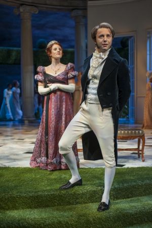Anna Sundberg (Caroline Bingley) and Vincent Kartheiser (Fitzwilliam Darcy) Photo