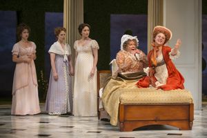 Ivy Beech (Kitty Bennet), Ashley Rose Montondo (Elizabeth Bennet), Christine Weber (J Photo