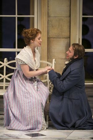 Ashley Rose Montondo (Elizabeth Bennet) and Vincent Kartheiser (Fitzwilliam Darcy)  Photo