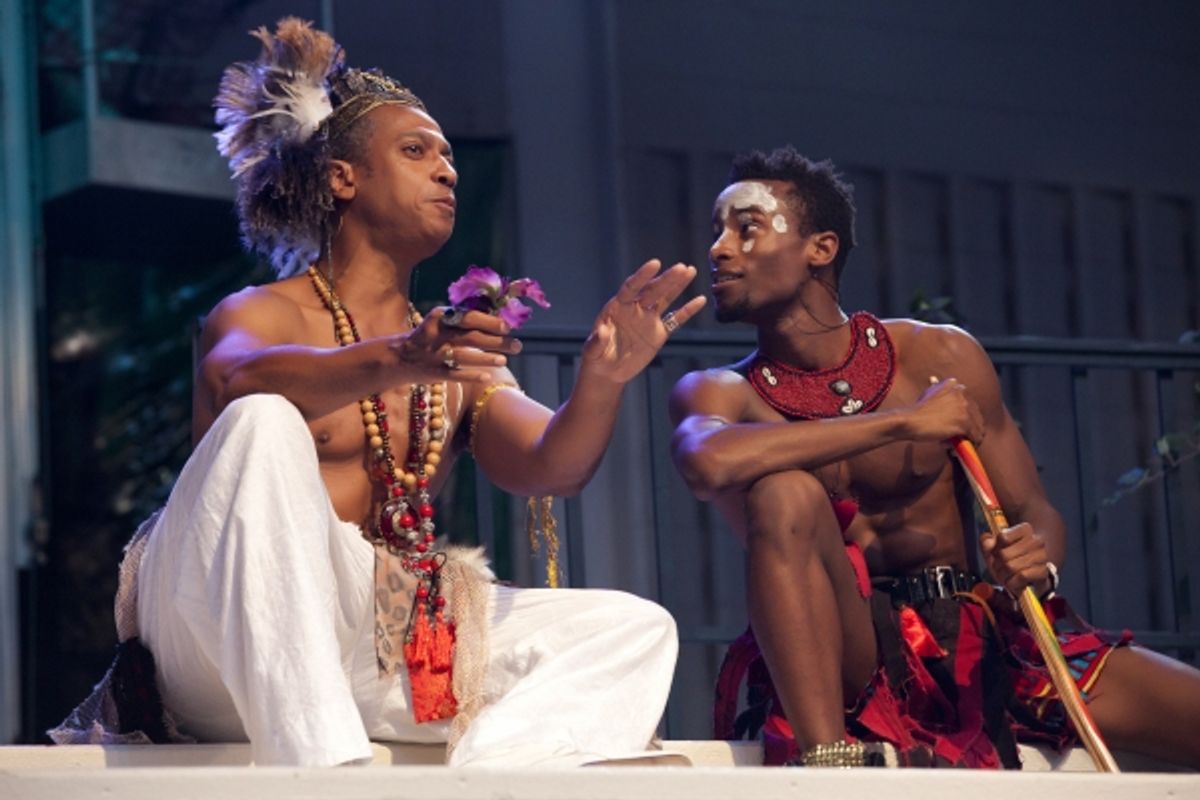 Michael Early (Theseus/Oberon) and Sheldon Best (Puck) at 