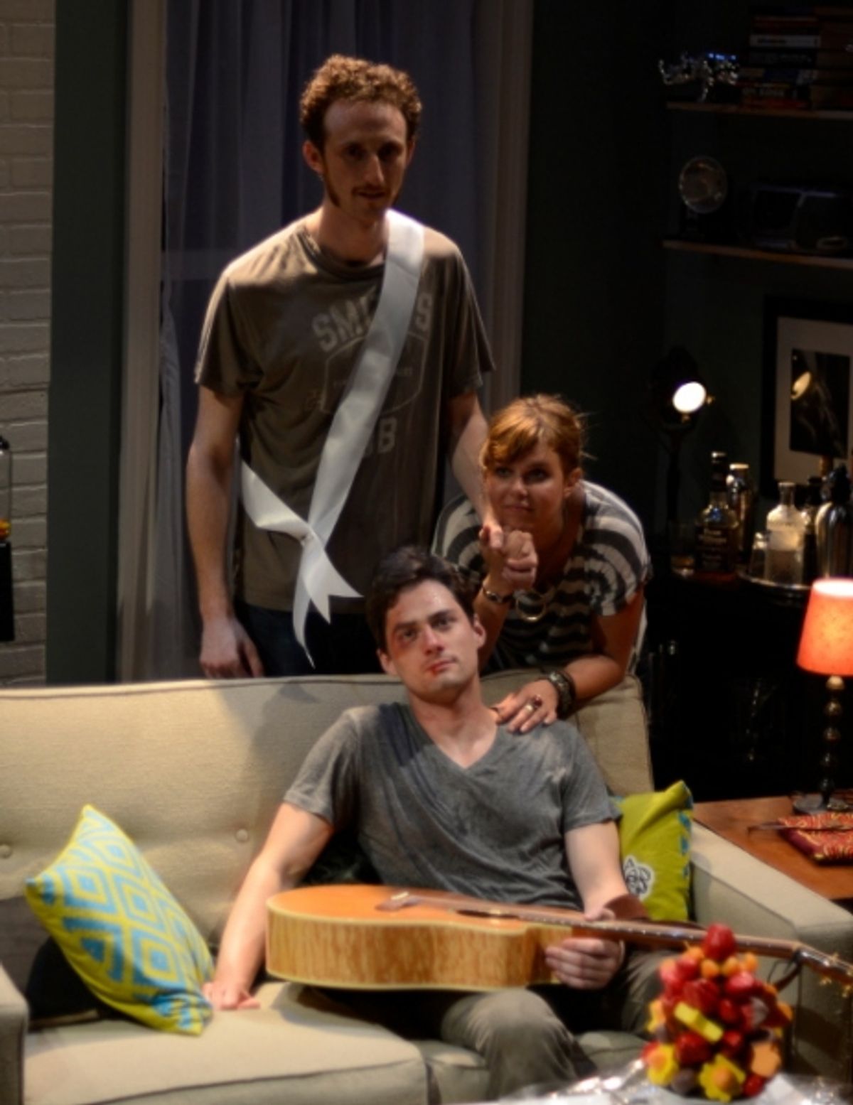 Josh Evans as Eli, JD Taylor as Walter (sitting) and Anna Stromberg as Casey at 