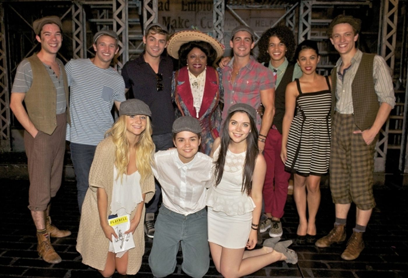 Photo Flash: TEEN BEACH MOVIE Cast Visits NEWSIES! Image