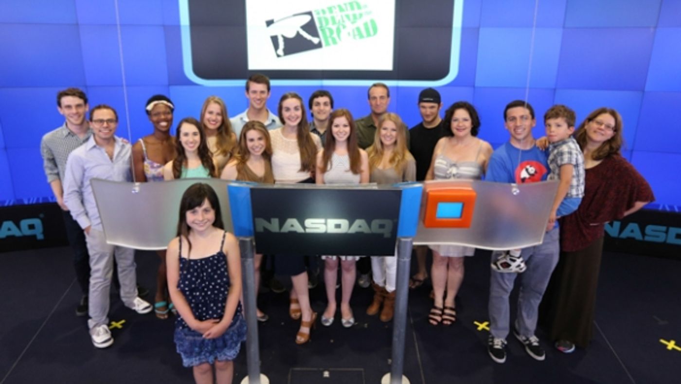 Photo Flash: NYMF's BEND IN THE ROAD Company Rings NASDAQ Closing Bell  Image