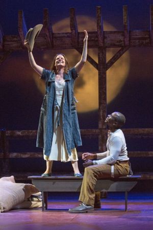 Danielle Skraastad as Lizzie Curry and Gbenga Akinnagbe as Bill Starbuck  Photo