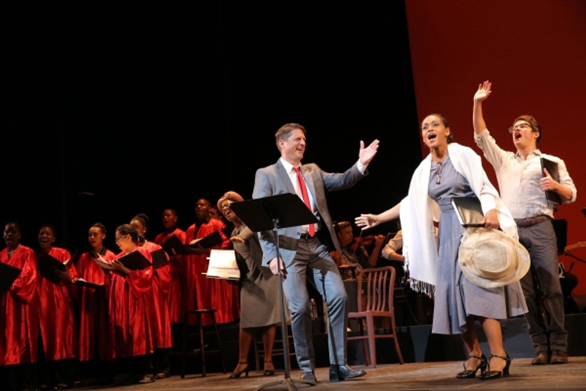 Christopher Sieber, Rema Webb and Austin Lesch at 