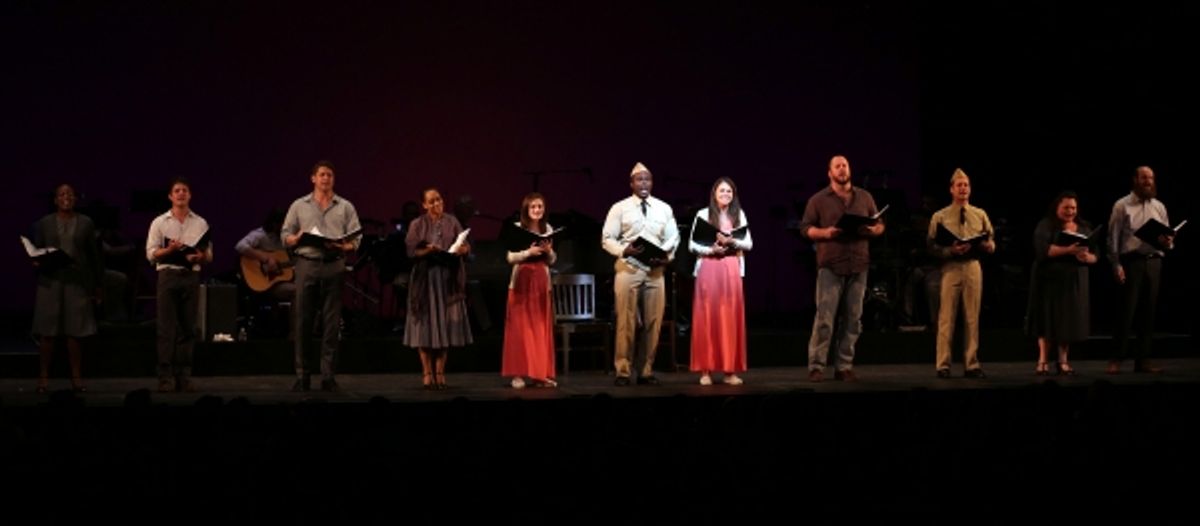 Austin Lesch, Christopher Sieber, Rema Webb, Emerson Steele, Sutton Foster, Joshua Henry, Chris Sullivan, Van Hughes, Keala Settle and Paul Whitty at 