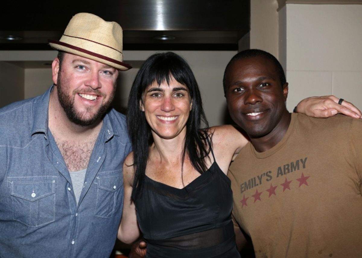 Chris Sullivan, Leigh Silverman and Joshua Henry at 