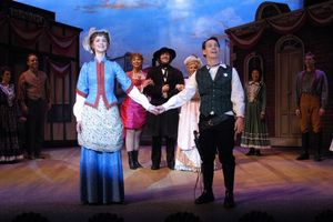 Erica Sweany (Niki Harris) and Jim Poulos (Lt. Frank Cioffi) and company Photo