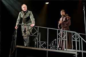 Greg Wood as Vincentio and Jequrey Slaton as Friar Thomas Photo
